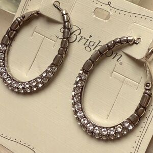 Brighton Pebble Pave Hoops NWT